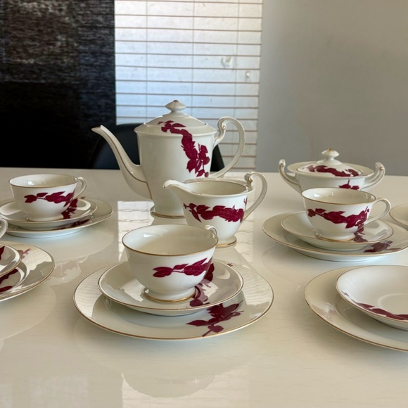 Rare Vintage Japanese Maple Hand Painted Koran China Tea Set - Picture 14 of 15